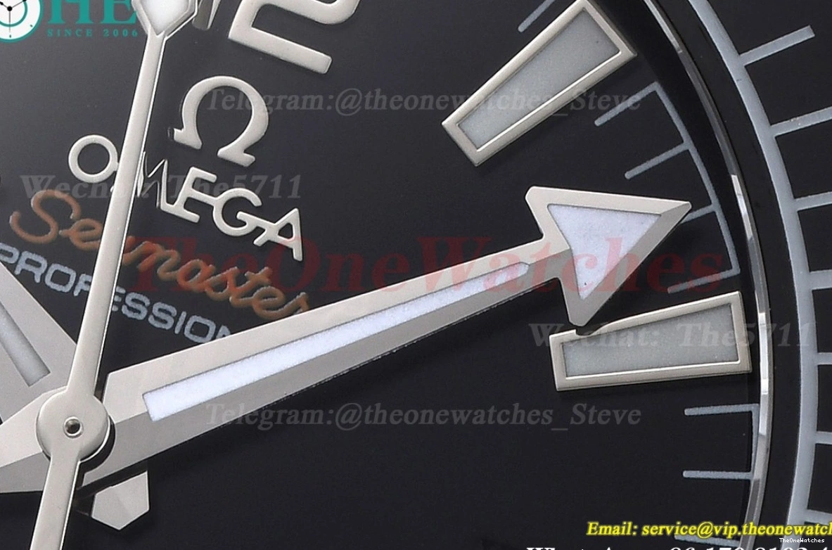 GDF Black 43mm 600m SS Seamaster SS Stk MY8215 0306